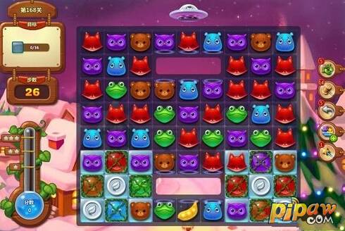 开心消消乐168关攻略视频 168关怎么过