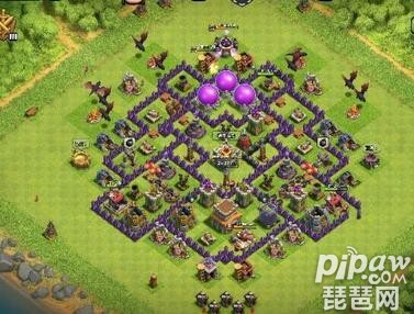 部落冲突8本最强布阵 coc8本防龙阵最佳布局技巧