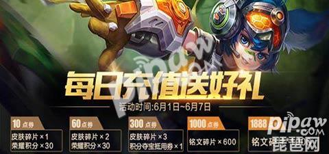 王者荣耀六一每日累计充值送好礼活动