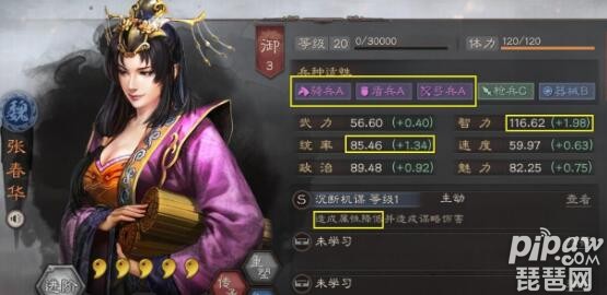 三国志战略版<a class='tag_fonts' href='/game2764/tag_270030.html'>张春华阵容</a>搭配 张春华能达到T0吗