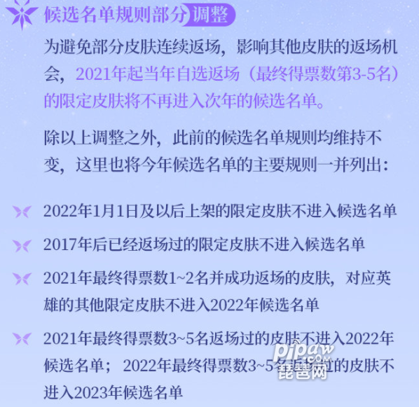 王者荣耀周年庆投票规则2022有哪些?7周年投票规则及详细情况琵琶网小编也是为大家整理出来了，基本上大家需要的话都是可以直接的获取到的，下面我们就一起来看看吧~