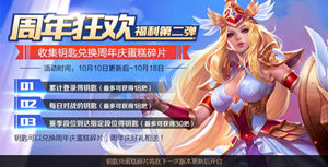 王者榮耀鑰匙什么時候可以兌換 周年慶蛋糕碎片怎么兌換