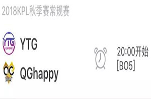 2018kpl秋季赛11月8日QGhappy VS YTG前瞻：不是冤家不聚头