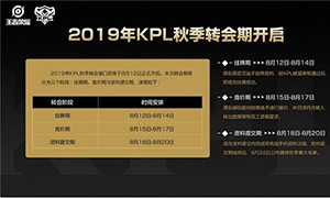 王者荣耀2019kpl秋季赛转会期哪些选手挂牌?哪些选手转会?