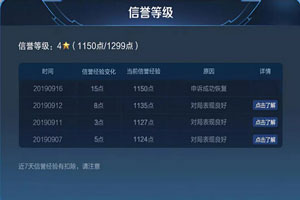 王者荣耀s17赛季信誉积分上限增加 一天最多恢复6分