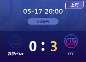 2020kpl春季赛5月17日 YTG 3:0 武汉eStarPro QG无缘季后赛